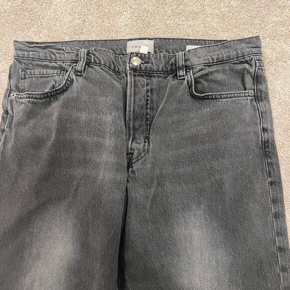 Frame Women's Le Slouch Black Grey Distressed Straight Leg Jean Size 30 - Picture 4 of 13